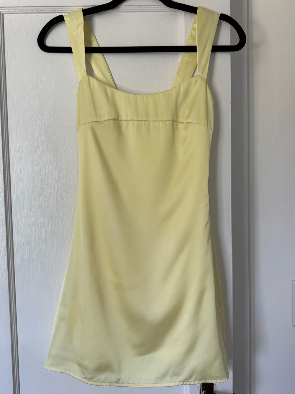 PepperMayo Odette Satin Mini Dress in Butter Yellow - Picture 4 of 11